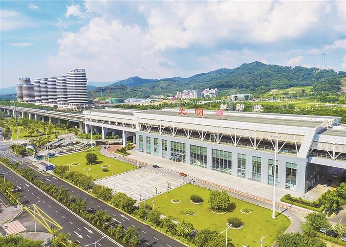 光明城站至深圳北,福田站双方向早晚高峰共5条捷运线路,其中:早高峰