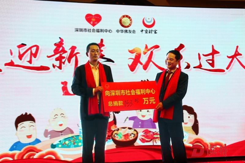 吃年饭发红包捐钱物，爱心人士向市福利中心捐赠153万元