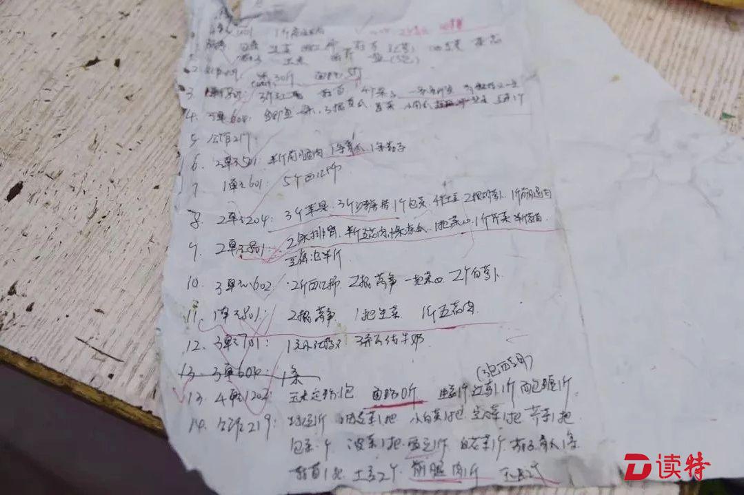 一张褶皱购物单，满满都是爱！“双鸟，您辛苦了！”