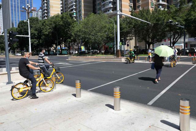 路牙消失不见?红荔路慢行改造完毕,有望成深圳首条慢行示范道路